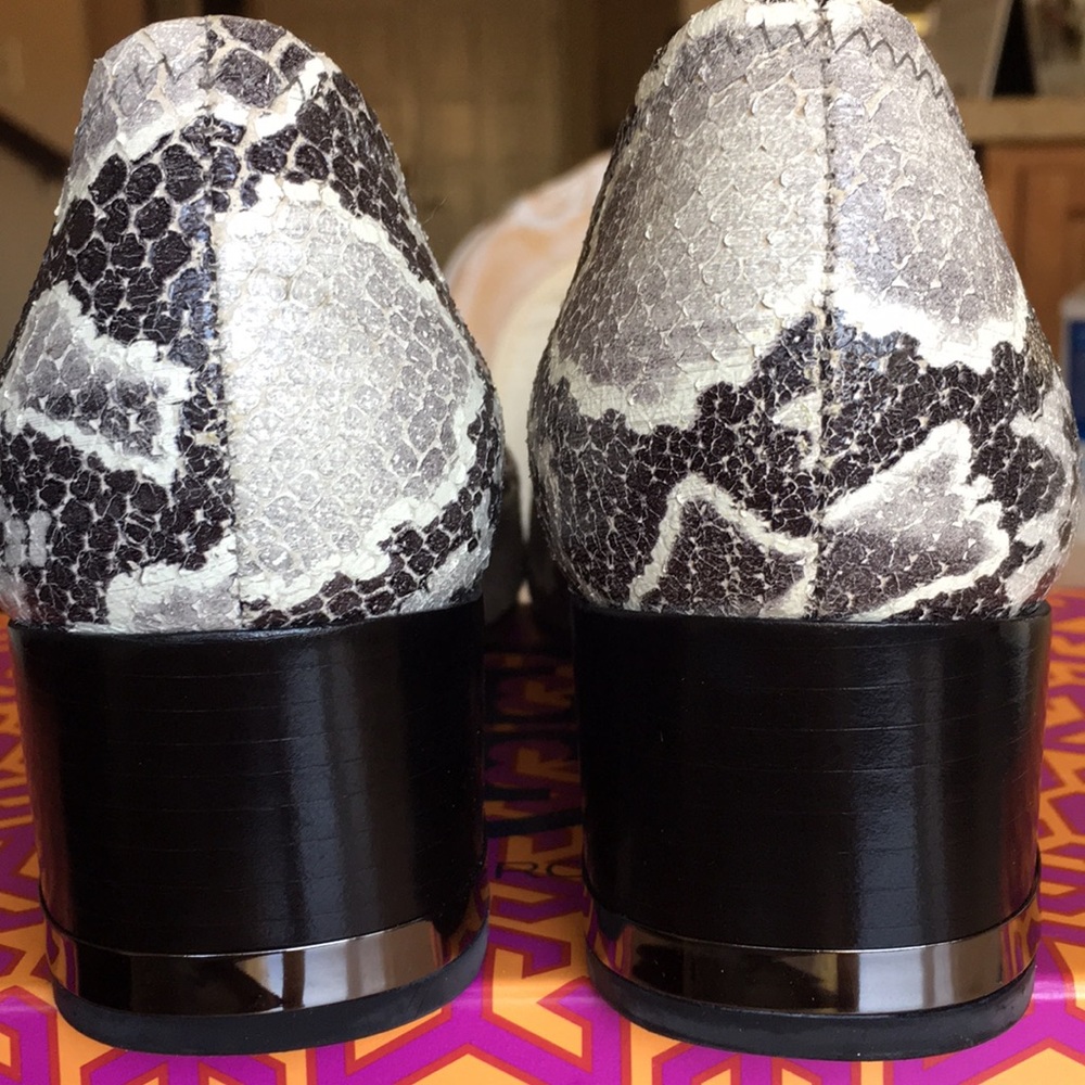 Final Price Tory Burch Snake Print Block Heel Pump - image 5